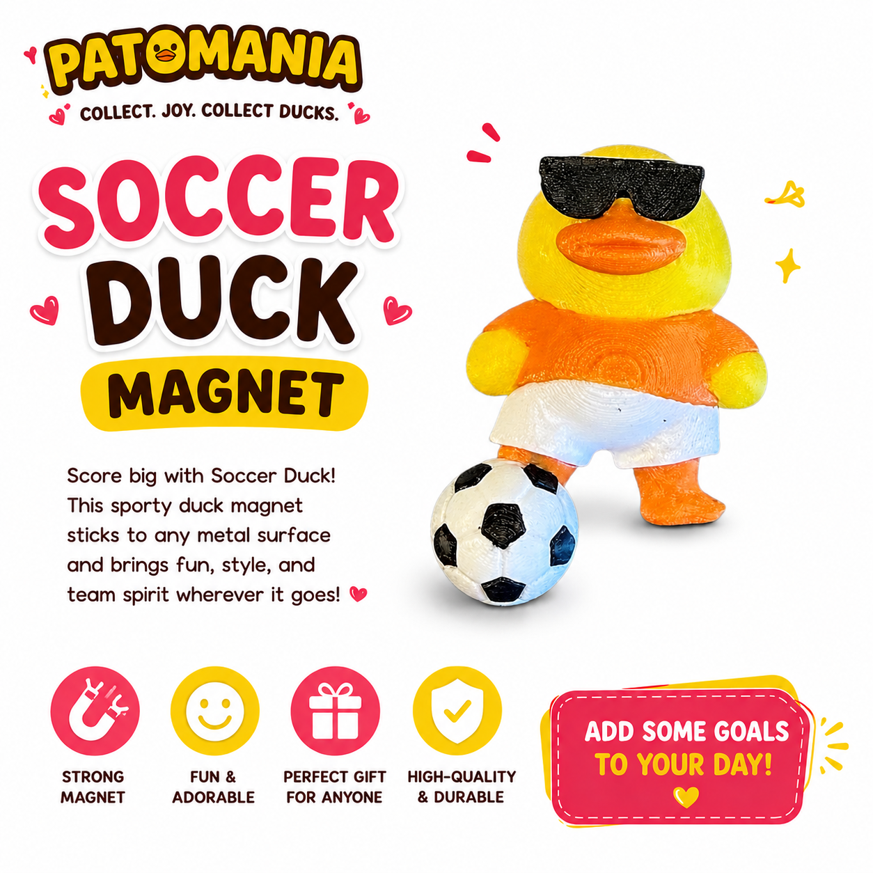 Soccer Duck Magnet