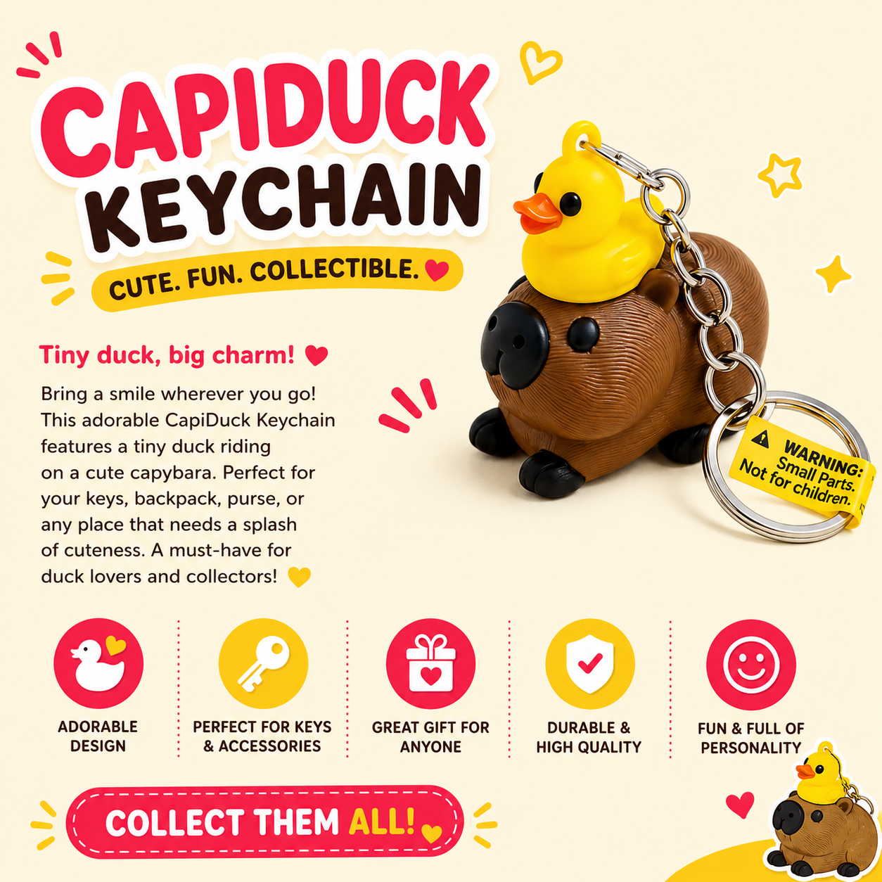CapyDuck Keychain